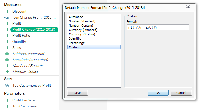 Tableau custom number format dialog